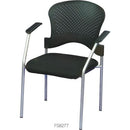 Plastic Chairs - 25" x 21" x 33.75" Grey Frame Plastic  Fabric Guest Chair