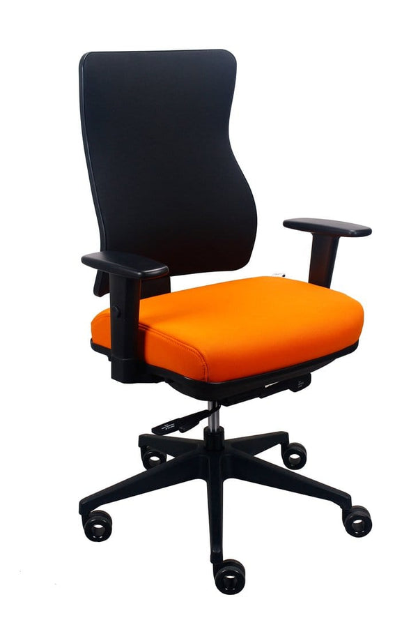 Office Chair - 26.5" x 23" x 36.69" Orange Seat Fabric Chair