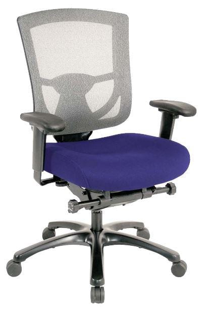 Office Chair - 27.2" x 25.6" x 39.8" Cobalt Mesh/Fabric Chair