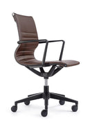 Office Chair - 23.8" x 20.8" x 35.8" Brown Vinyl Felx Tilt Chair