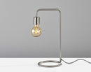 Lamps For Sale - 7.25" X 9" X 16.5" Brushed Steel Metal Desk Lamp