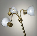 Cute Lamps - 30" X 30" X 69" Gold Metal 3-Arm Floor Lamp