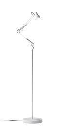 Kitchen Lamps - 10" X 10"-31.5" X 47"-64.5" White Metal LED Floor Lamp