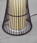 Black Lantern - 11" X 11" X 56.5" Black Shade Floor Lantern