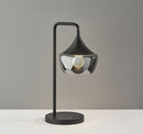 Table Lamps For Living Room - 8" X 11.5" X 20.25" Black Metal Table Lamp