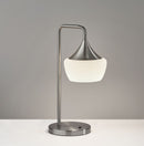 Table Lamps For Living Room - 8" X 11.5" X 20.25" Brushed steel Metal Table Lamp