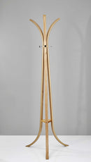Wood Rack - 24" X 24" X 72" Natural Natural wood Coat Rack