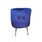 Office Chair - 23" X 25" X 35" Cobalt Blue And Matte Black Polyester metal Chair