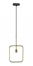 Light Lamp - 2" X 11" X 19" Matte Brass Iron Pendant Lamp