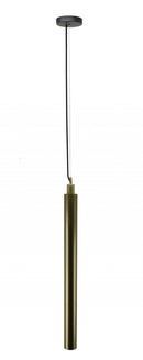 Light Lamp - 3" X 3" X 39" G Brass Galvanised Iron Pendant Lamp