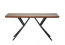 Console Tables - 18" X 60" X 30" Brown/Black Wood Metal Console