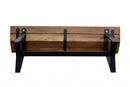 Console Tables - 16" X 60" X 31" Natural Wood Metal Console