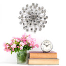 Metal Wall Decor - 16" X 1.5" X 16" Silver Metal Acrylic Wall Decor