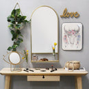 Smart Mirror - 14" X 6" X 11.5" Gold Metal Mirror Eye Tabletop Mirror