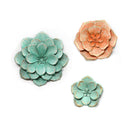 House Decor - 10.25" X 1.25" X 10.25" Multi Metal Flowers