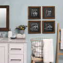 Black Art - 10" X 0.5" X 10" Black Walnut Wood Mdf Wall Art