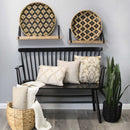 Decoration Ideas - 19.75" X 2.76" X 19.75" Black Natural Bamboo  Plates