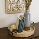 Wooden Tray - 17.5" X 14.75" X 3.25" Natural Wood Metal Tray