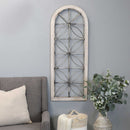 Decoration Ideas - 16.65" X 0.98" X 43" White Metal Mdf Window Panel