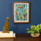 Living Room Wall Art - 11" X 1" X 14" Multi Color Wood 38% Glass Mdf 2% White Cardboard Framed Art