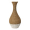White Vase - 9.8" X 9.8" X 21.25" Tan White Rattan Fir Vase
