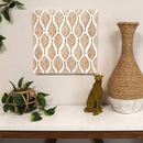 White Vase - 9.8" X 9.8" X 21.25" Tan White Rattan Fir Vase