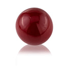 Decor Steals - 4" X 4" X 4" Red Aluminum Poppy Sphere