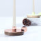 Wooden Candle Holders - 13" x 4.9" x 13" Copper Steel Wood Candle Holder