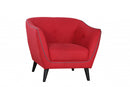 Modern Lounge Chair - 35" X 34" X 31" Red Polyester Chair