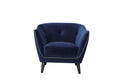 Modern Lounge Chair - 35" X 34" X 31" Blue Polyester Chair