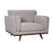 Modern Lounge Chair - 44" X 39" X 34" Light Taupe Polyester Chair