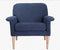 Modern Lounge Chair - 34" X 34" X 31" Blue Polyester Chair