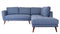 Sectional Couch - 95" X 88" X 36" Blue Polyester Raf Sectional