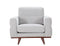 Modern Lounge Chair - 40" X 34" X 36" Light Taupe Polyester Chair