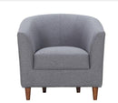 Modern Lounge Chair - 30" X 29" X 30" Gray Polyester Club Chair