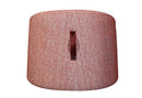 Round Ottoman - 20" X 20" X 18" Red Polyester Designer Ottoman