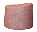 Round Ottoman - 20" X 20" X 18" Red Polyester Designer Ottoman