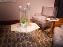Cheap Coffee Tables - 36" X 31" X 18" Antique Brass Iron/Marble Coffee Table