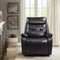 Swivel Recliner Chairs - 33'.46" X 38'.18" X 39'.8" Black Leather PVC Glider & Swivel Power Recliner with USB port