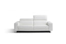 Modern Leather Sofa - 32" X 89" X 43" White Leather Sofa