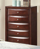 Wooden Chest - 32" X 17" X 48" Espresso Wood & Metal Chest