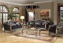 Fabric Sofa - 84" X 37" X 45" Silver Gray Fabric Sofa W/3 Pillows