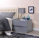 Accent Table with Storage - 24" X 17" X 18" Gray Metal Accent Table