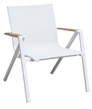 Furniture Sale - 34" X 26" X 25" White Aluminum Armchair