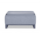 Grey Ottoman - 16" X 40" X 36" Gray Acrylic Ottoman