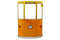 Bar Cabinet - 18" X 70.5" X 49.5" Yellow and Orange London Tram Bar