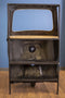 Bar Cabinet - 24" X 36" X 65" Black and Gold Antique Tuk Tuk Bar