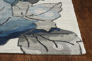 Rugs For Sale - 27" X 90" X 0.'5" Ivory Blue Polyester Rug