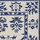 Designer Rugs - 39" X 63" X 0.'25" Sand/Blue Polypropelene Rug