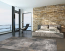 Gray Area Rug - 63" X 91" X 0.'25" Grey Polypropylene & Polyester Rug